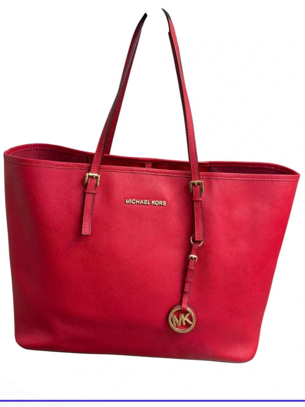 Michael kors red oversize tote business bag